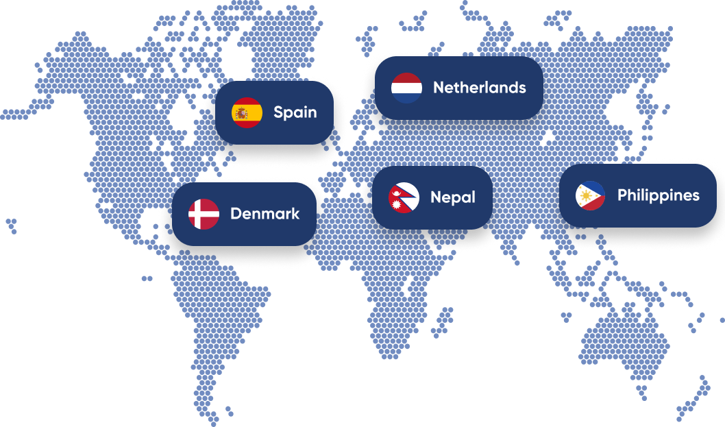 World map showing CHANGE-PH consortium countries
